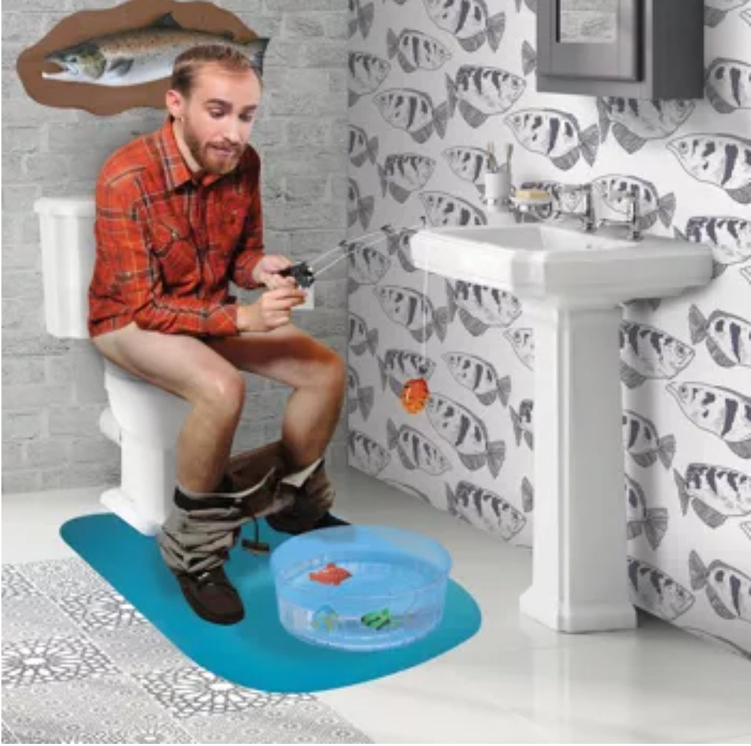 Man Toilet Fishing